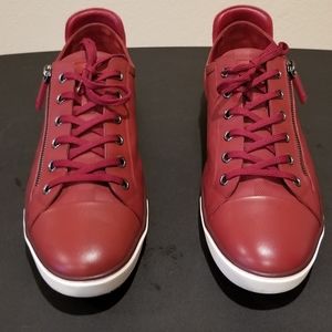 Louis Vuitton Damier Zip Up Leather Red